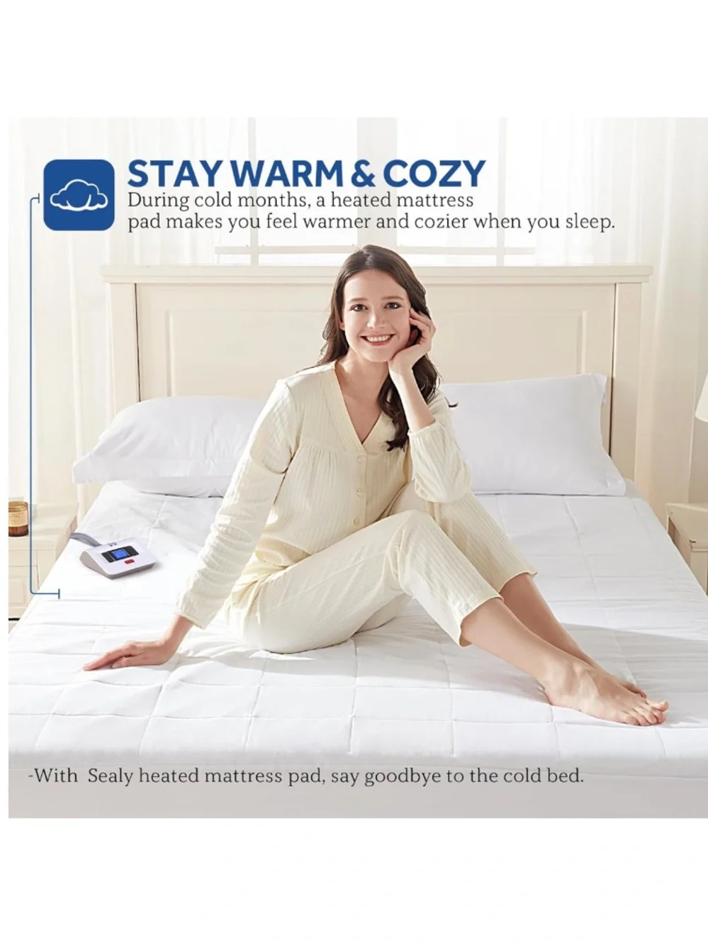 Sealy Electric Mattress Pad 10 Heat Settings With Auto Off, FULL - Ship alone - Picture 3 of 13
